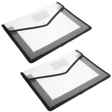 2 . Wasserdichte Aktenmappe Transparente Ordner A4 Schnallentasche