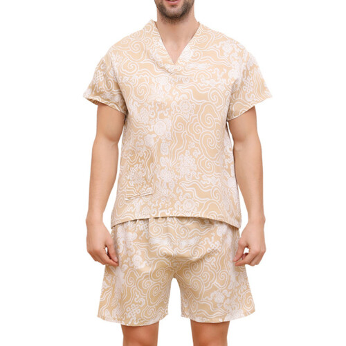 Sauna Mannelijk Lichtgeel Polyester Katoen 1 Set 2