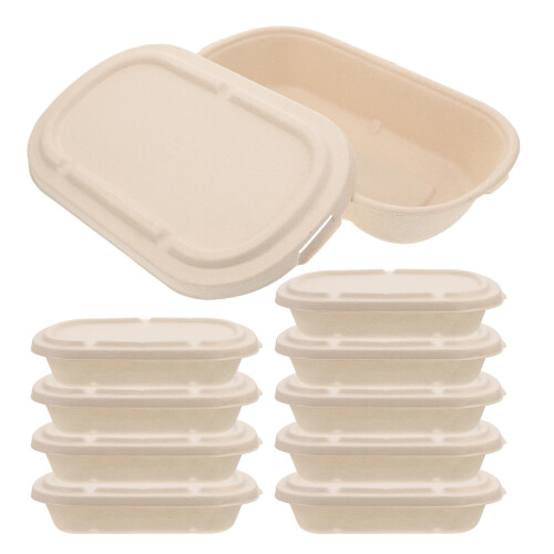 25 Sets Pulp Maaltijdvoorbereidingscontainers Draagbaar