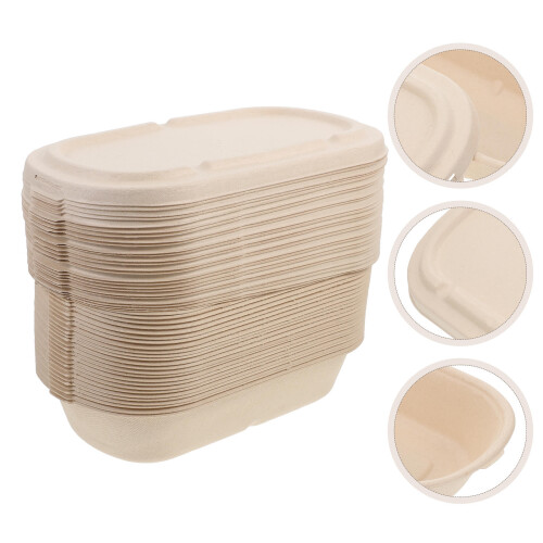 25 Sets Pulp Maaltijdvoorbereidingscontainers Draagbaar 2
