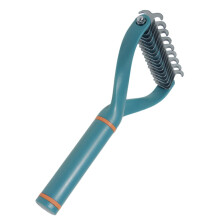 Pet Hair Grooming Massage Comb Removes Long And Short Hair Gentle Pet Brush Water Green Size L