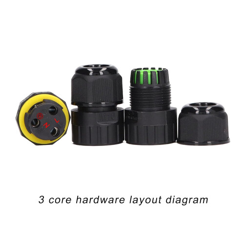Outdoor Electrical Cable Connector IP68 Rated 5-Pack Underground 3-Wire Junction Boxes 1