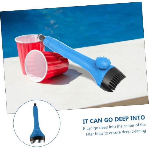 Handheld Adjustable Pool Filter Cleaning Brush For Spa And Pool Filters, Hose Connectable, Adjustable Design 2