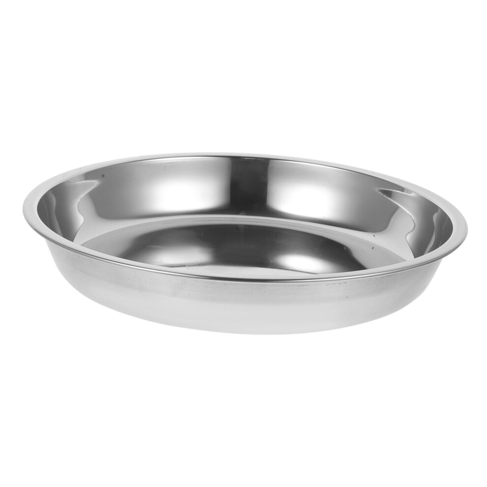 Stainless Steel Serving Plate Large Round For Appetizers And Main Courses Easy To Clean Kitchen Platter-image-OPC-PM66QFR-NEW