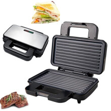 Electric Steak Grill Maker Double-Sided Heating With Nonstick Plates LED Indicator For Sandwich Panini Chicken Steak BBQ