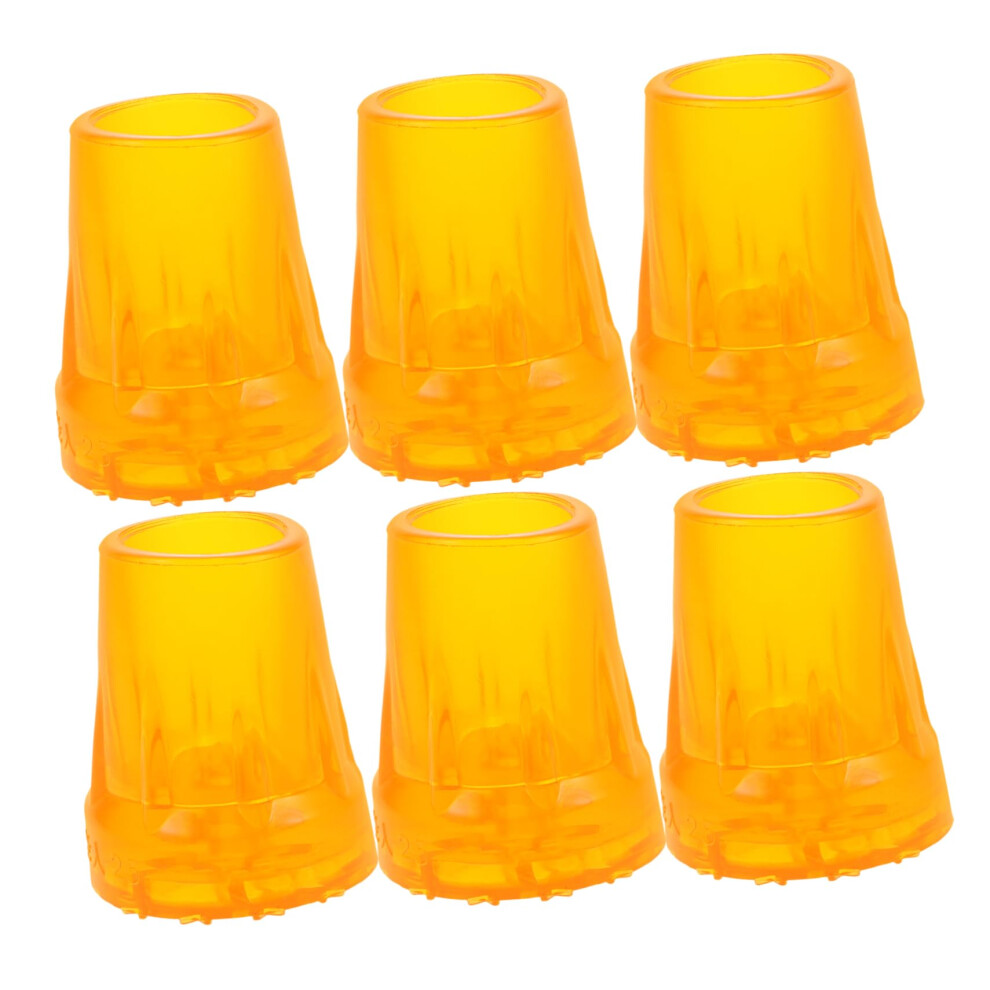Non Slip Cane Tips Replacement For Crutch Feet, 6 Pack, Shockproof Ferrules For Trekking And Hiking Support