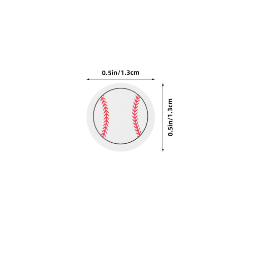Dekorative Ball Aufkleber Baseball Weiß 2400 1