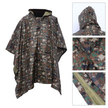 Camouflage Regenmantel Umhang Multifunktions Poncho Einfach Zu