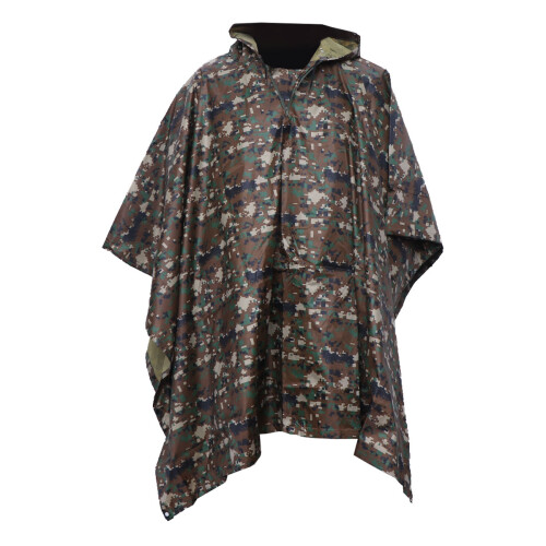 Camouflage Regenmantel Umhang Multifunktions Poncho Einfach Zu 2
