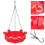 Retro Design Roter PP Vogelfutterhaus Set Für Und 5