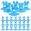 Raindrops 40 Elektrischer Isolator 5,90x4,80x3,80 Cm Blau 10