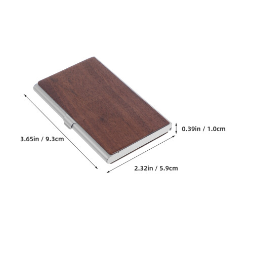 Slim Eleganter Kartenhalter Aus Holz Hellbraun 1 Set 2