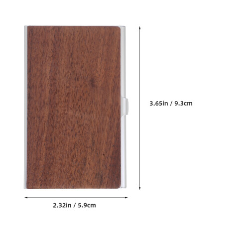 Slim Eleganter Kartenhalter Aus Holz Hellbraun 1 Set 1