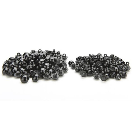 100 Stitch Plüsch Knöpfe 3 Schwarz 1