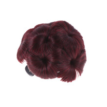 1St Synthetikhaar Hochsteckfrisur Spange Dutt Chignon Rotwein