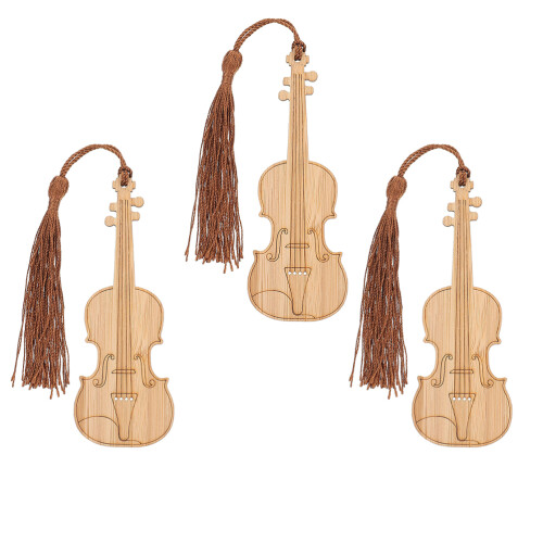 3 Lesezeichen Mit Quaste Kleine Violine