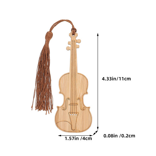 3 Lesezeichen Mit Quaste Kleine Violine 1