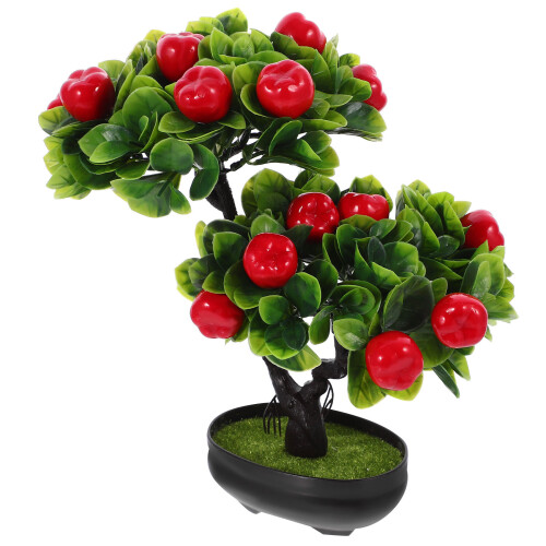 2Stk Künstlicher Topffruchtbaum Desktop-Fake-Bonsai- 1