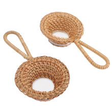 2Stück Tee- Rattan Filter Aufgussfilter Für Teestube Gelb