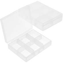2Set Transparente Aufbewahrungsbox Mit Fotohalter