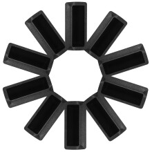 Flush Türgriff Schwarz 10 Satz 4,3x1,9x1,0 Zoll Vertieft