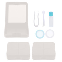 3 Sets Aufbewahrungsbox Set Reisekoffer Miss Kariert Weiß PP