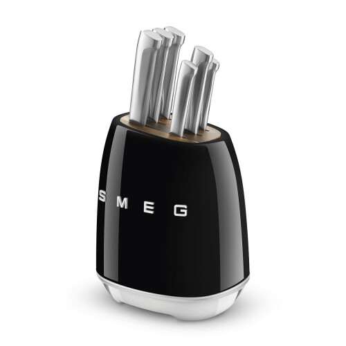 Smeg SMEG KNIFE BLOCK 50's STYLE BLACK KBSF02BL 2