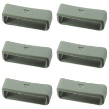 6Stk Grau Silikon Uhrenband Fastener, Sicherer Halter Für Armbänder