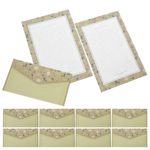Fuzzy Inserts Briefpapier Blumenmuster Stationery
