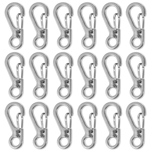 20 Schlüsselanhänger Mit Karabiner Und Mini Klemme 1