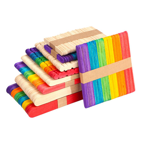 600Stk Holz Bastelstäbchen Pädagogisches Spielzeug Set 1