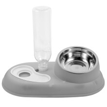 Cat Feeder Futternapf Kunststoff Grau 1 Set Für Den Heimgebrauch