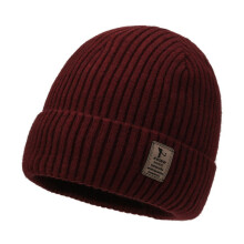 (red)fleece-lined Men's and Women's Autumn/Winter Knitted Hat