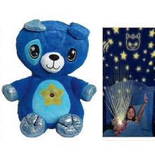 (Blue bear) Ontel Star Belly Dream Lites, Stuffed Animal Night Light, Cuddly Blue Puppy