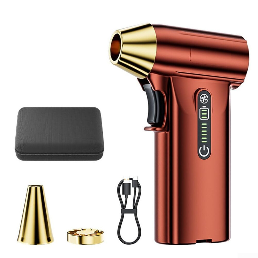 Turbo Fan Hair Dryer 130000Rpm Brushless Motor High Speed Blower 52 M/S Airflow For Outdoor Equipment Cars Red 9016109373236