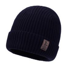 (blue)fleece-lined Men's and Women's Autumn/Winter Knitted Hat
