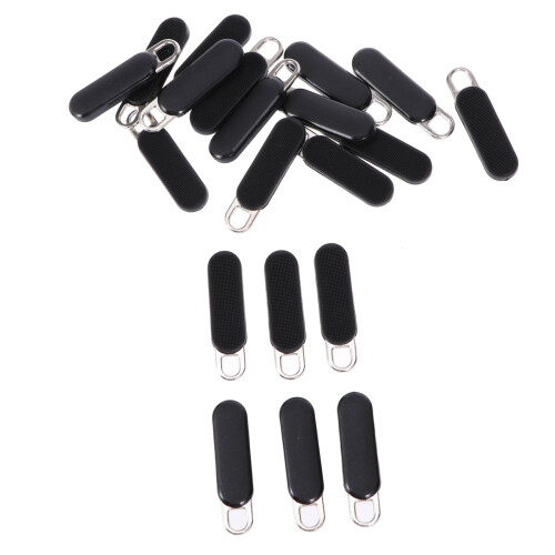 Zipper Slider Retainer Geformte Schwarz 20 Set