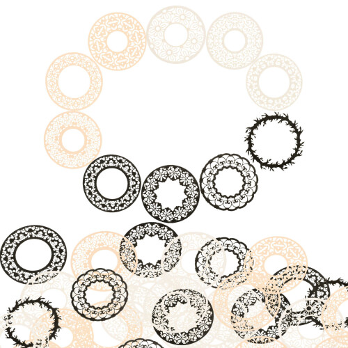 40 Bögen Scrapbooking Zubehör Durchbrochenes Material Papier