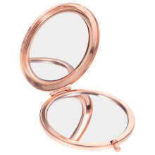 Rose Gold Kosmetikspiegel Mini Make-up Faltbar Rund Kompakt