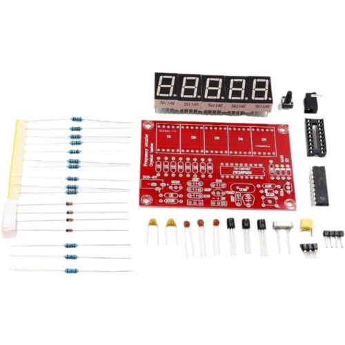 Crystal Oscillator Frequency Meter DIY Kit 1Hz-50MHz Digital LED Counter 5-Digit Display 2
