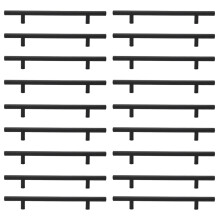 25 Traditionelle Schrankgriffe 10X3,5X1 Cm Schwarz