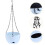 Blue Plastic Hanging Succulents Container Wall Decor Planter 4