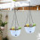 Blue Plastic Hanging Succulents Container Wall Decor Planter 8