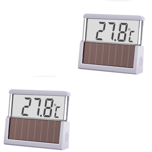 2Stk Solar LED Digital Thermometer Für Aquarium Wassertemperatur 2