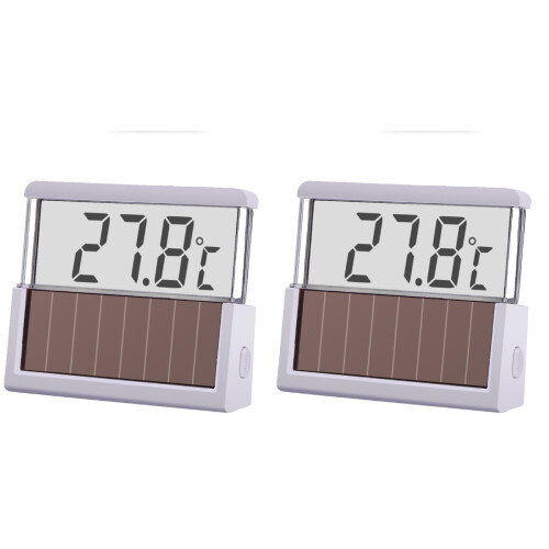 2Stk Solar LED Digital Thermometer Für Aquarium Wassertemperatur 1