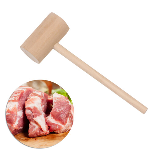 4 Holzhammer Fleischklopfer Mallet Tenderizer