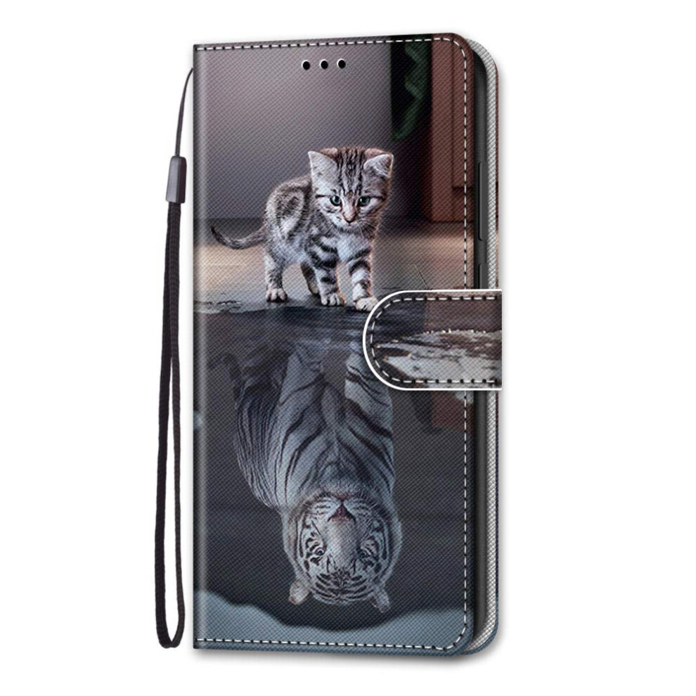 Case Flip Pu Leather Wallet Folio With Stand Magnetic Money Pouch Silicone Bumper Cat & Tiger For Blackview A52 / A52 Pro 9016109374004