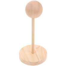 5Pcs Multifunctional Doll Wig Stand Beige Wood for Hat and Wig Storage