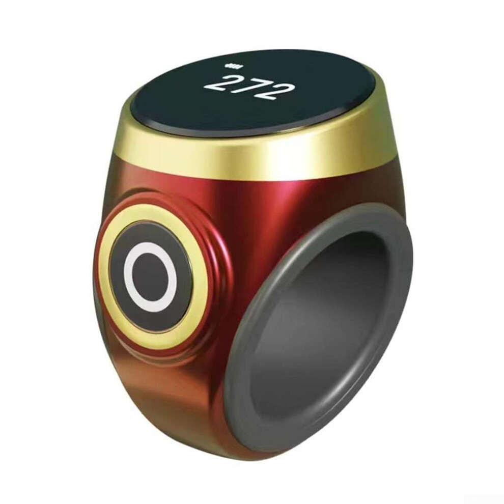 Adjustable Waterproof Smart Ring Counting Ring Digital Counters Prayer Reminder Finger Tally Device Red 9354506246426