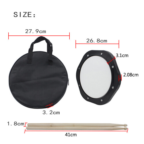 10 Drum Pad Oefenpad Twee-Kleurig 1